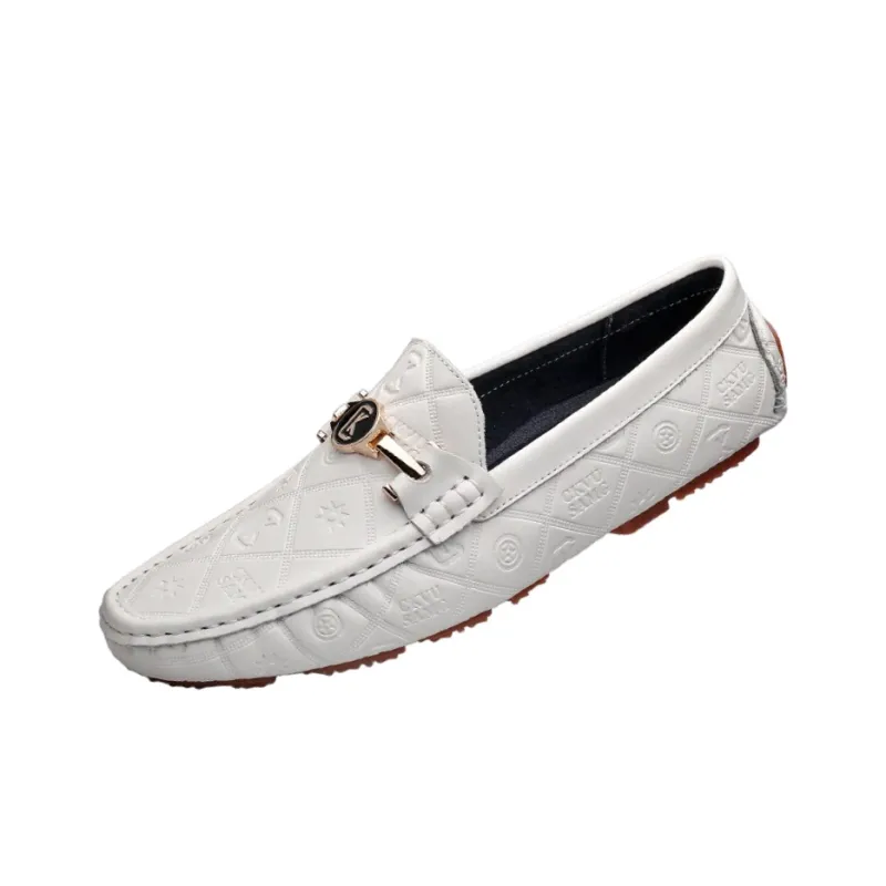 CKVUSAMG Gommino Loafers Men Black/White/Blue-18