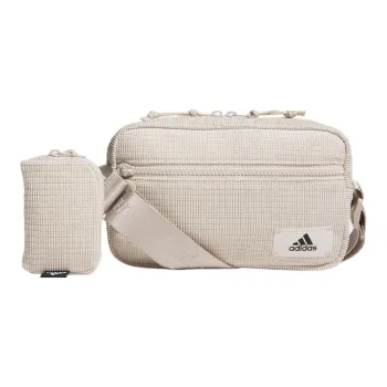 Adidas Recycled Polyester Crossbody Bag, Shoulder Bag Unisex Ecru