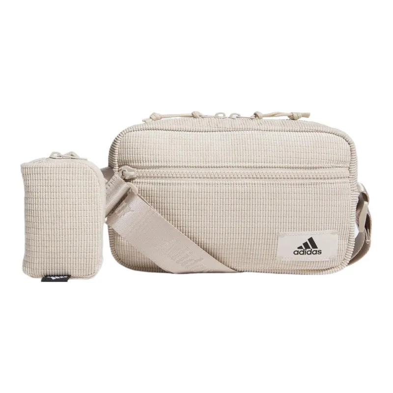Adidas Recycled Polyester Crossbody Bag, Shoulder Bag Unisex Ecru-0