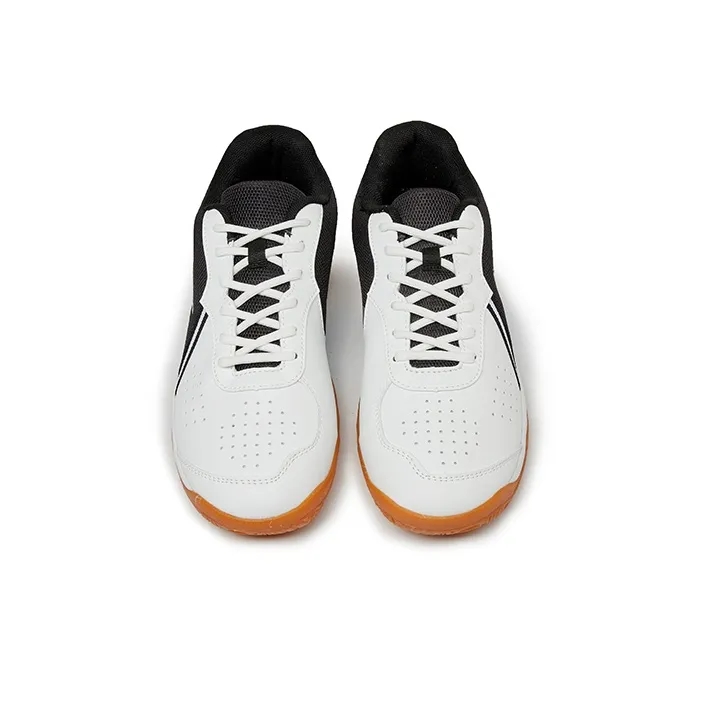 VOIT Cushioning Abrasion Resistant Breathable Low Top Badminton Shoes Unisex White Black-3