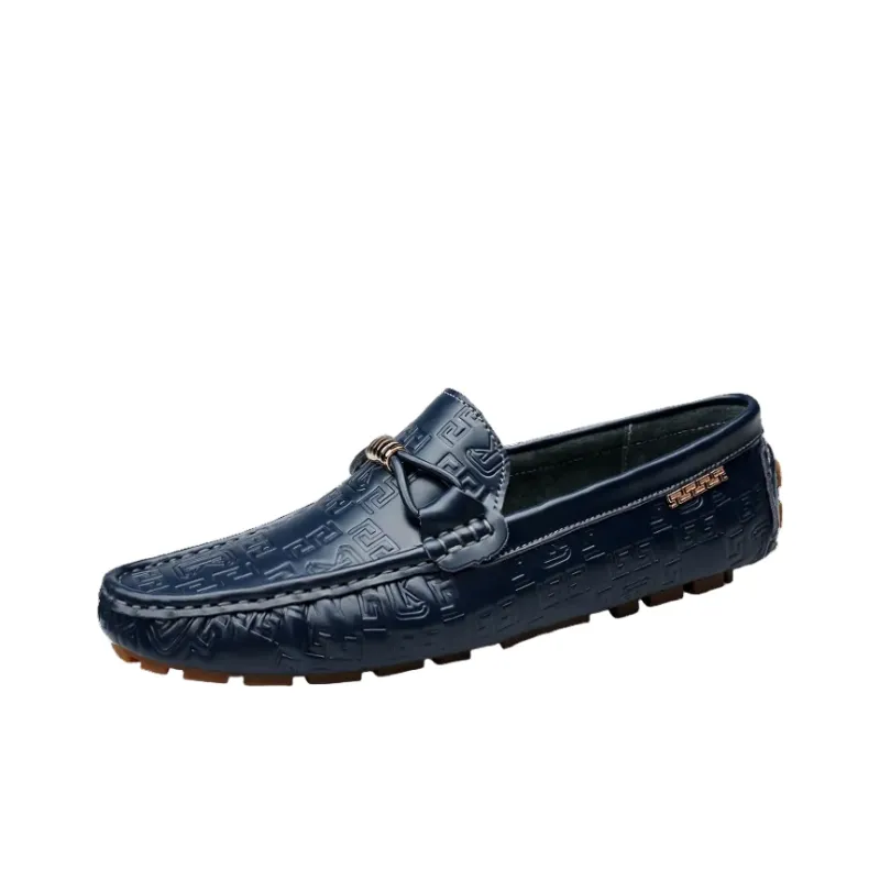 CKVUSAMG Gommino Loafers Men Black/White/Blue-9