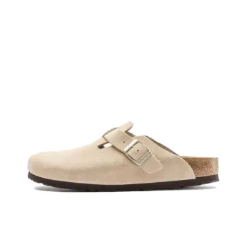 Birkenstock Boston Soft Footbed Suede Nude