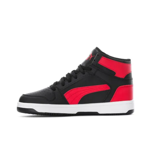 PUMA Rebound Layup Skateboard Shoes Men High-Top Black/Red