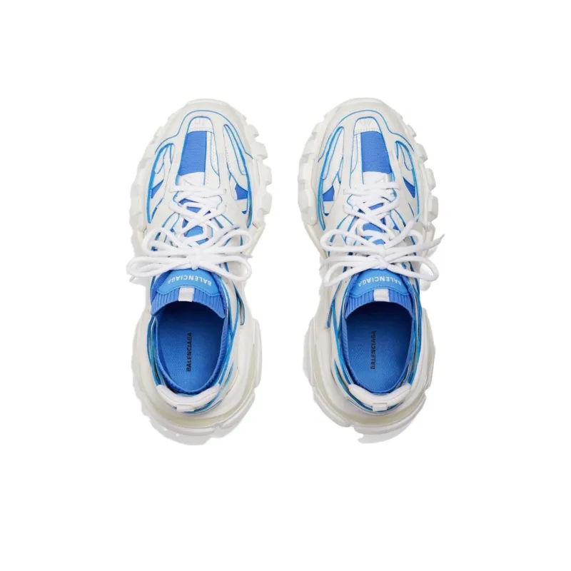 Balenciaga Track Sock Low Top Casual Shoes Men's Blue White-3