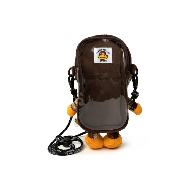 Aape Polyester Crossbody Bag With Cell Phone Pouch Regular Unisex Brown-4