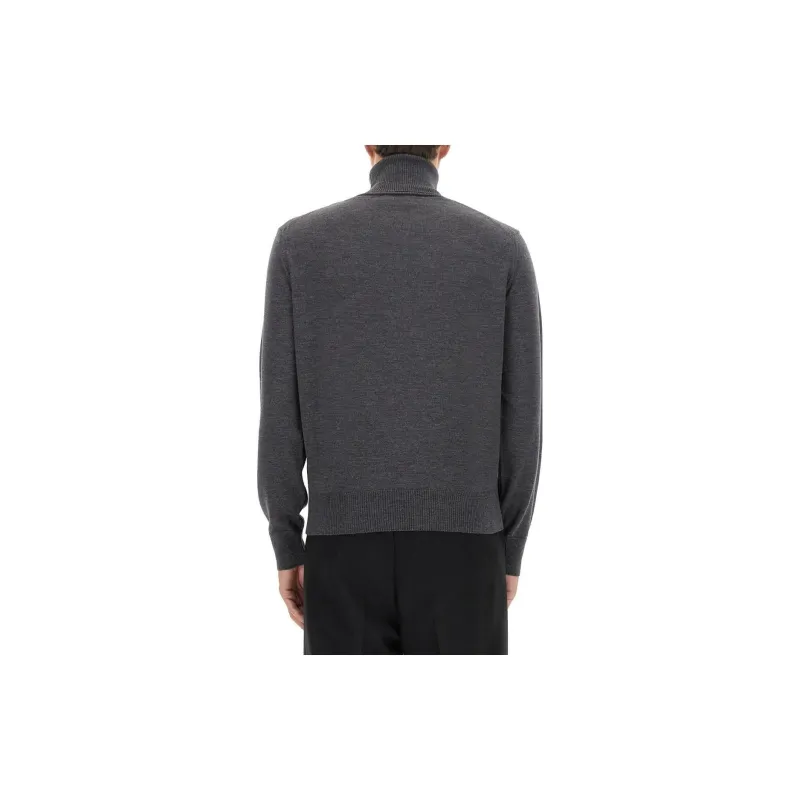Ami Paris Ami De Coeur Embroidery Turtleneck Sweater-1