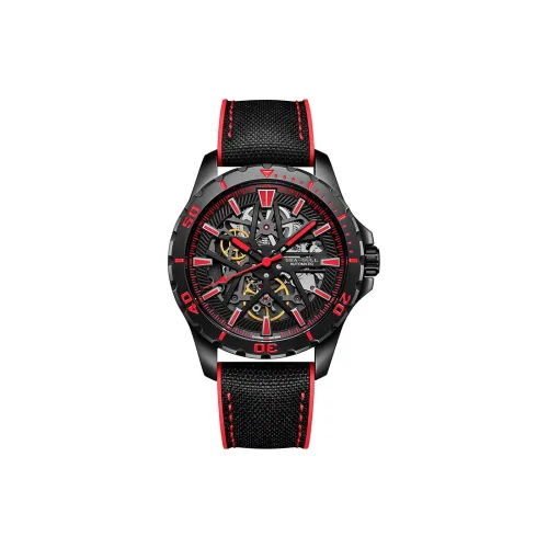 CITIZEN Mechanical Movement Stainless Steel Strap Watch Mens Watches Black Dial NJ0100 71E