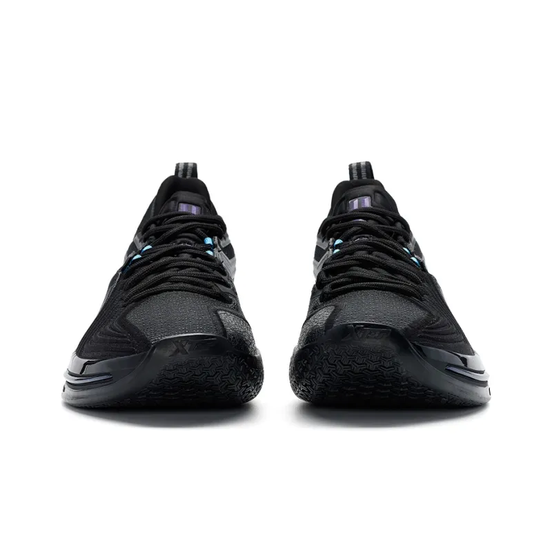 XTEP Jeremy Lin Three Generations JLIN3 Wear Resistant Low Top Basketball Shoes Men's Black White-3