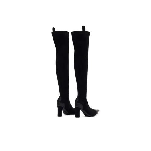 SMFK Knee-high Boots Women's Suede Black