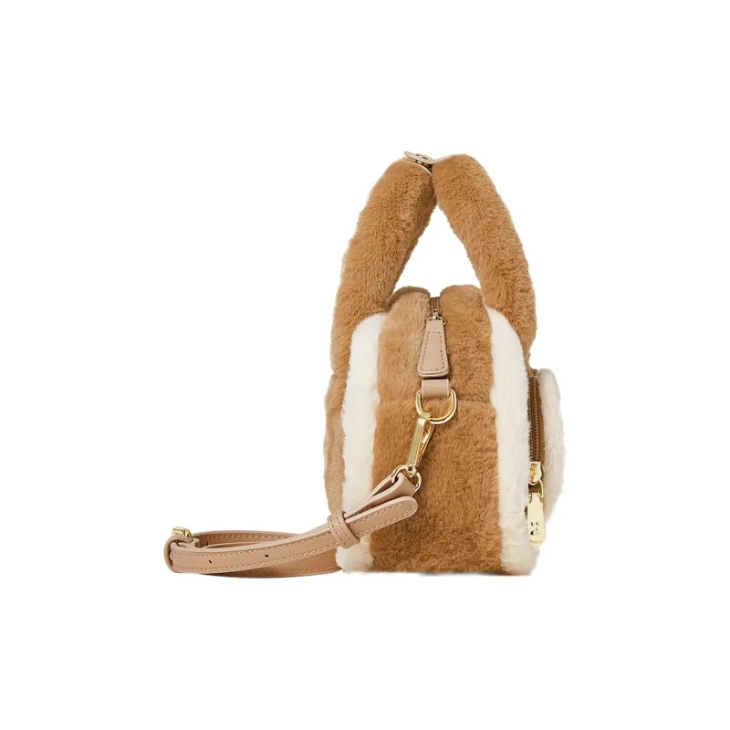 Miffy PU Toast Bag One Shoulder Handbag Small Size Women's Khaki/Pink-3