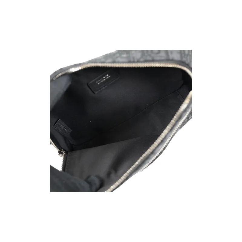 DIOR Grained Calfskin Messenger Bag, Shoulder Bag, Crossbody Bag Men's Black-4