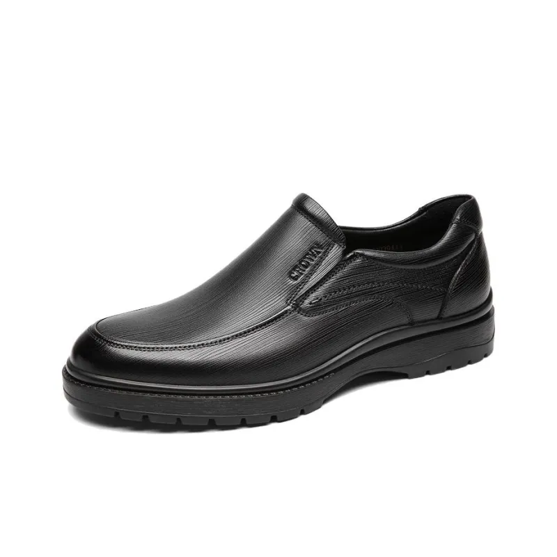 CROWN Men's Casual Shoes Men Low Top Black-1