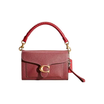 COACH Tabby Leather Small Square Bag Handbags Small Size Women's Burgundy