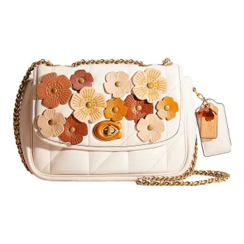 COACH Studio Nappa Leather Pillow Bag Handbag, Shoulder Bag Medium Size Women's White
