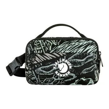 Fjallraven Kanken Recycled Polyester Blended Cotton Fanny Pack Regular Unisex Black & Green