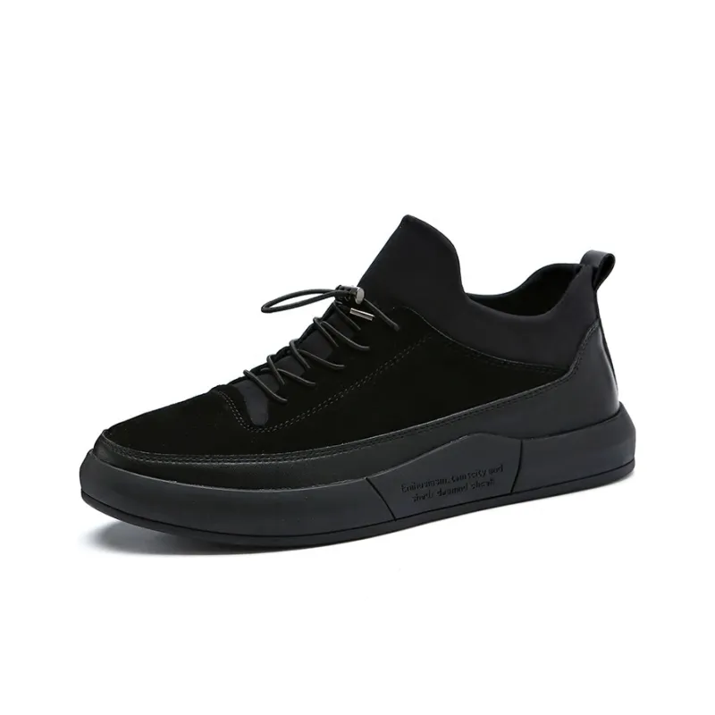 YEDANI Slip Resistant Low Top Skateboard Shoes Men's Black-1