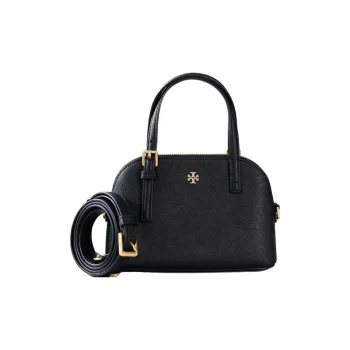 TORY BURCH Emerson Leather Dome Bag One Shoulder Handbag Women's Black