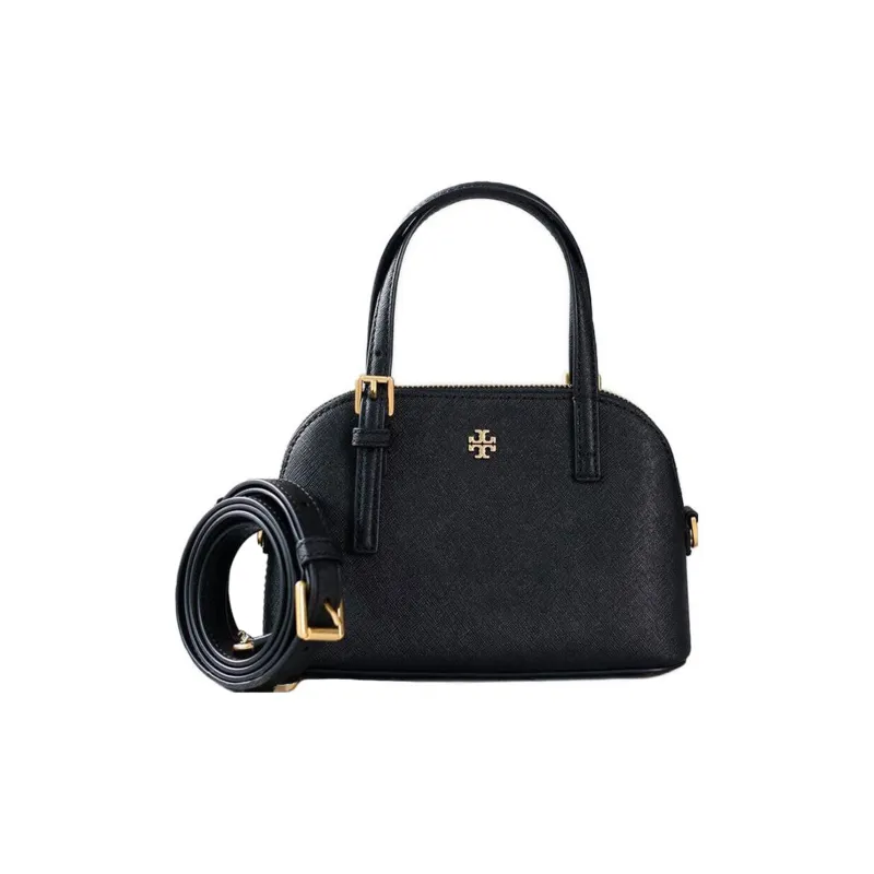 TORY BURCH Emerson Leather Dome Bag One Shoulder Handbag Women's Black-0