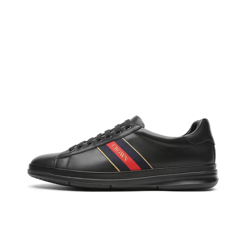 CROWN Low Top Skateboard Shoes Men's Black-0