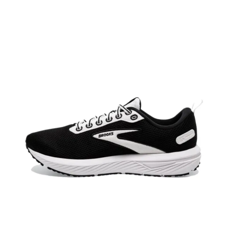 Brooks Revel 6 Cushioning Anti-Slip And Wear-Resistant Low-Top Running Shoes Men's Black White-0