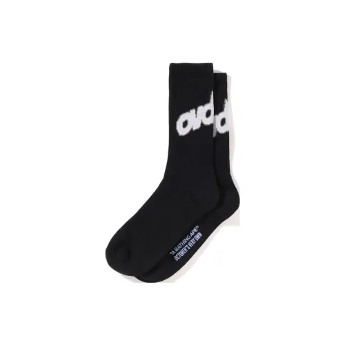 A BATHING APE X Ovo Socks FW22 White