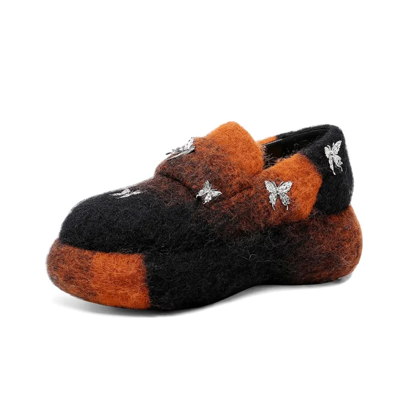 Hoov Loafers Women's Turquoise/Orange Black-5