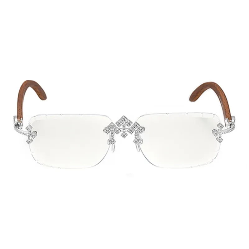 ICEGIANT 925 Sterling Silver Rectangular Sunglasses Unisex-5