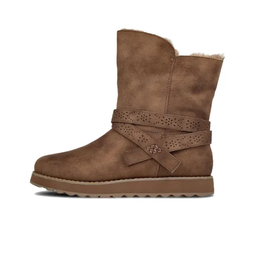 Skechers CIZME KEEPSAKES 2.0 W Abrasion Resistant Slip Resistant Crew Snow Boots Women's Brown