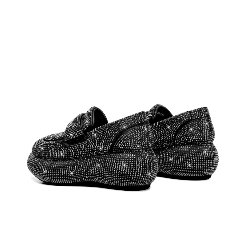 Hoov Loafers 6cm Women's Starry Black-3