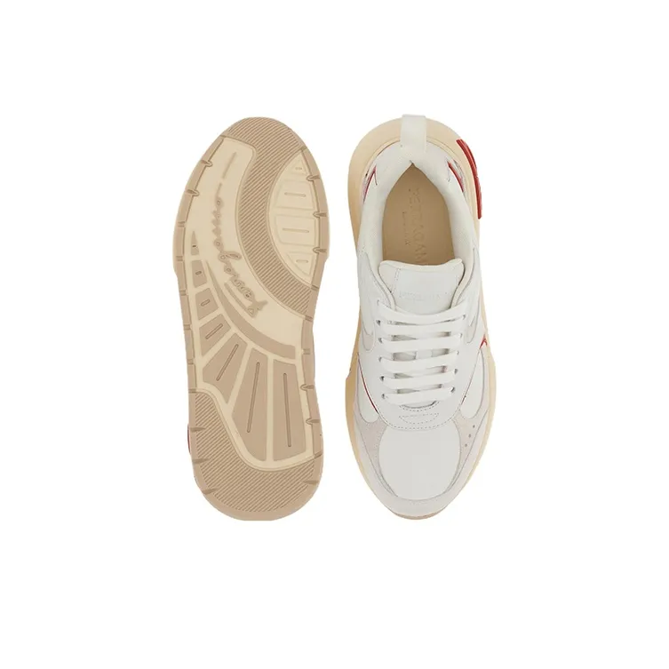 FERRAGAMO Abrasion Resistant Low Top Casual Shoes Women's White-4