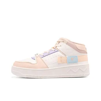 361° Coverage Warm Anti Slip And Wear Resistant High Top Skateboard Shoes Women's White Pink