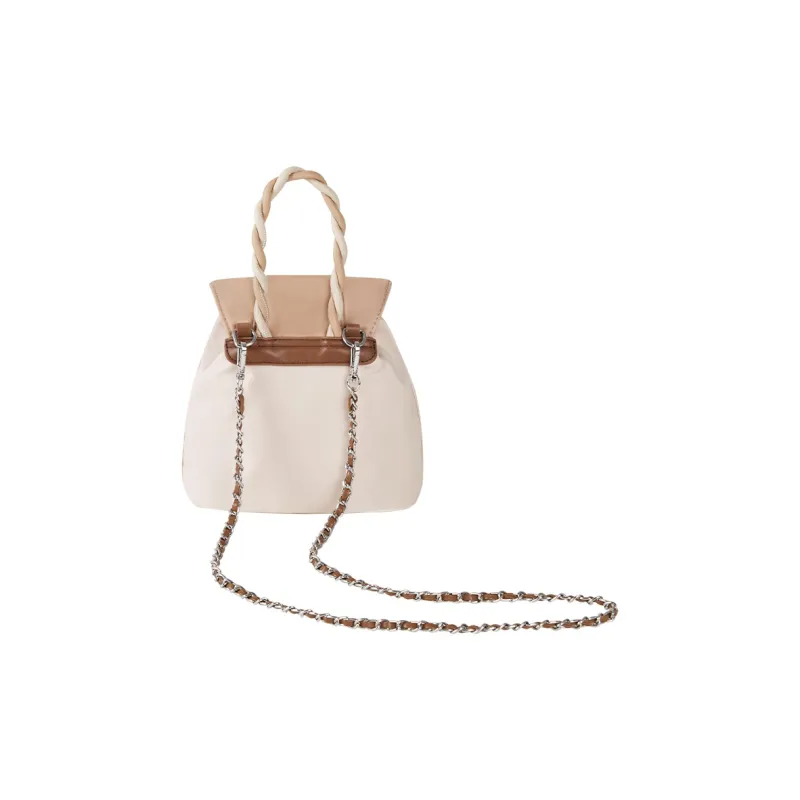 Miffy Nylon Fabric With PU Shoulder Bag, Crossbody Bag, Handbag Regular Women's Khaki/Ecru-3