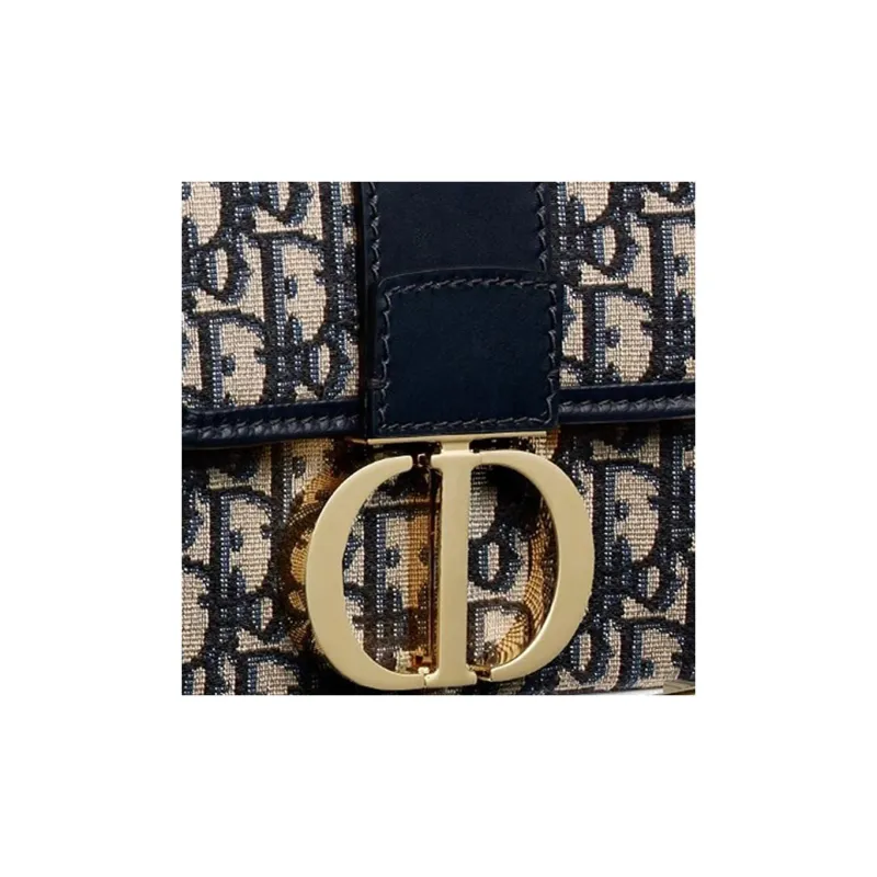 DIOR 30 Montaigne Box Bag Blue DIOR Oblique Jacquard-7