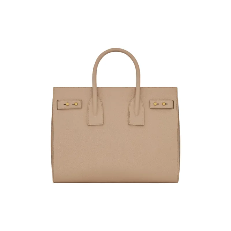 SAINT LAURENT SAC DE JOUR Calfskin Handbag Small Size Women's Dark Beige-3