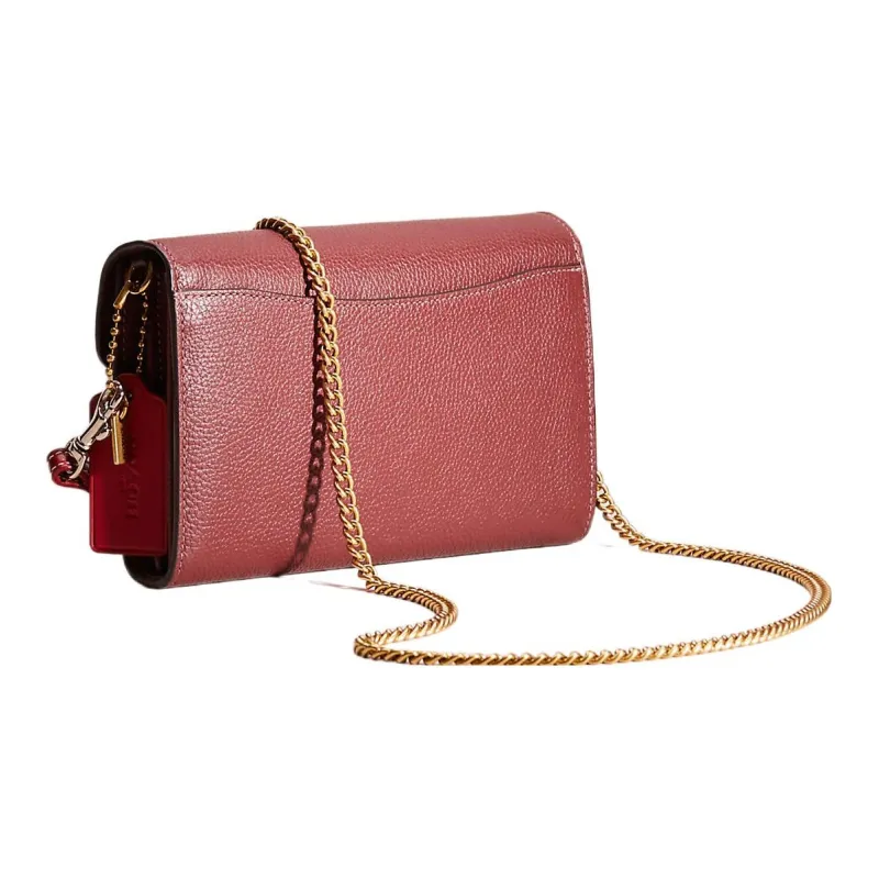 COACH Tabby Leather Small Square Bag Handbags Small Size Women's Burgundy-1