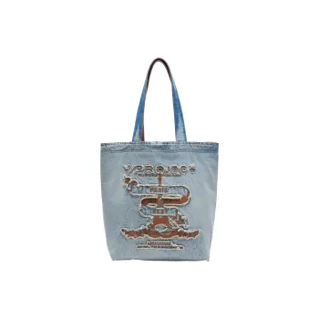 YProject Cow Leather Tote Bag Shopping Bag Handbag Regular Women's Vintage Ice Blue