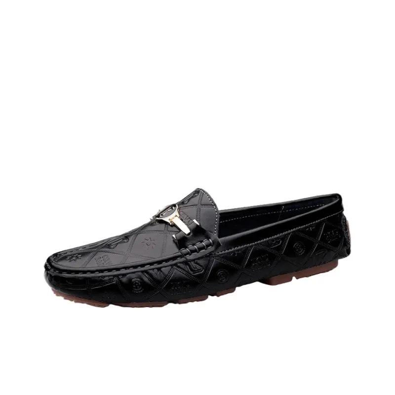 CKVUSAMG Gommino Loafers Men Black/White/Blue-9