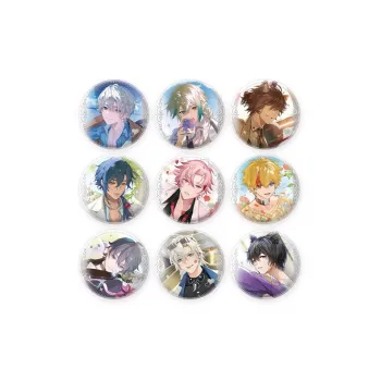 BEMOE VirtuaReal Heartfelt Honey Words Collection White Affection Tinplate Badge Set IP Merch