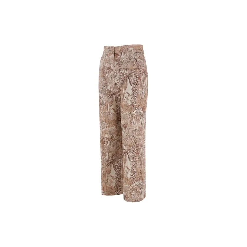 MaxMara Studio Casual Pants Women's Brown-2