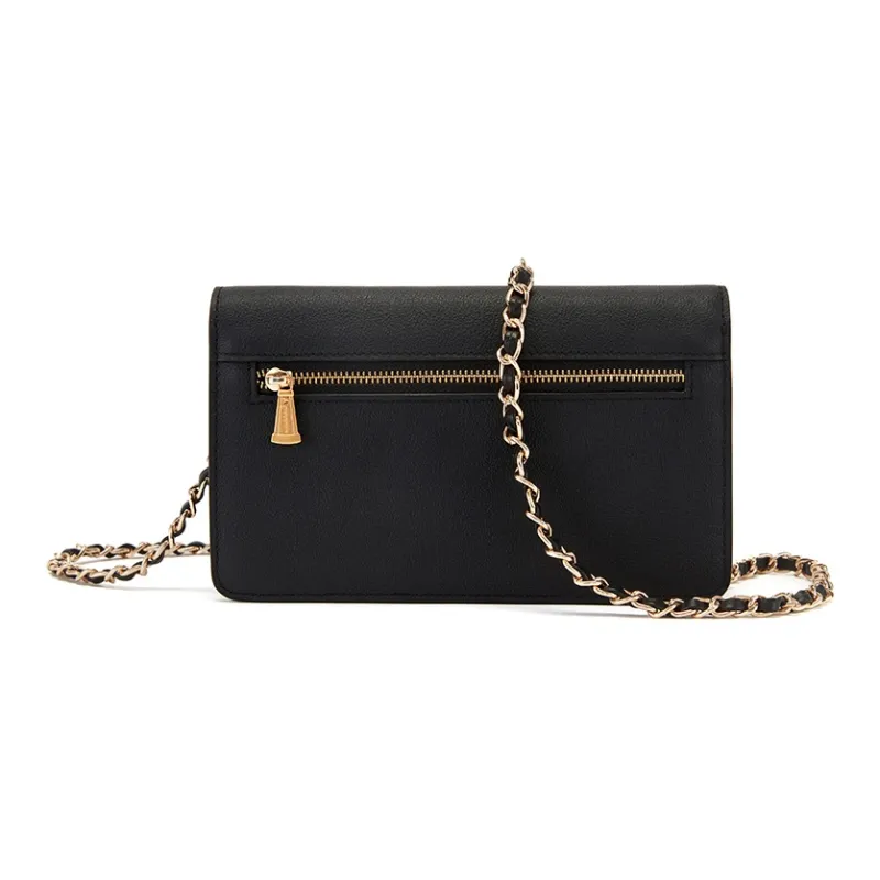 AQUASCUTUM Embossed Cow Leather Crossbody Bag Shoulder Bag Backpack Women's Brown & Black-5