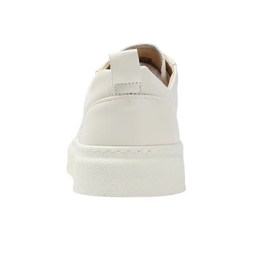 TIMOTHY&CO. Commute To Work Low Top Casual Shoes Men's White Genuine Leather-4