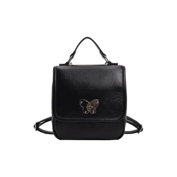 JANE KLAIN Synthetic Leather Girlish Backpack Handbag Shoulder Bag Regular Women's Black/Ecru/Khaki