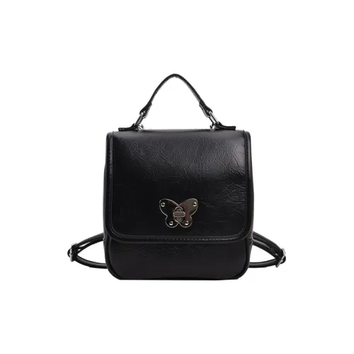 JANE KLAIN Synthetic Leather Girlish Backpack Handbag Shoulder Bag Regular Women's Black/Ecru/Khaki