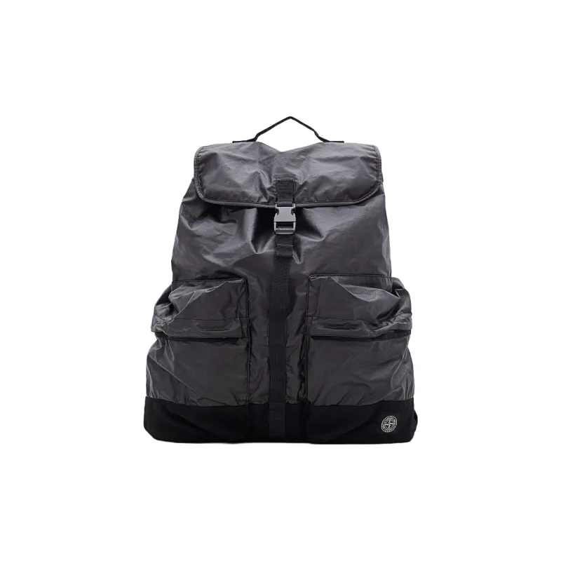 STONE ISLAND Cotton Backpack Regular Men's Black-0