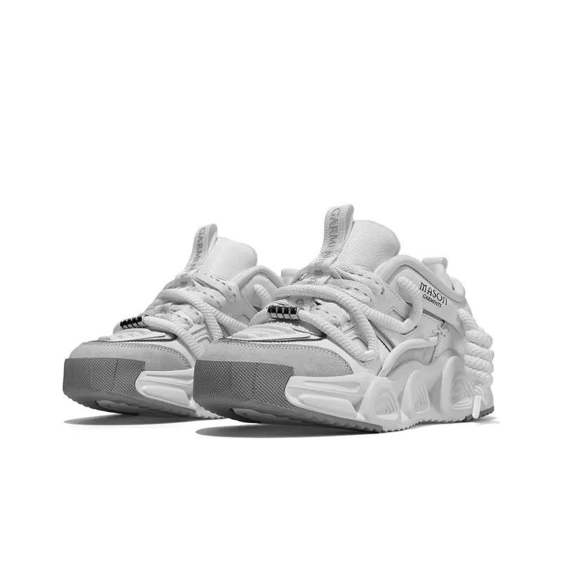 Masongarments Windstorm Collection Chunky Sneakers Unisex Low Top Ivory White-2