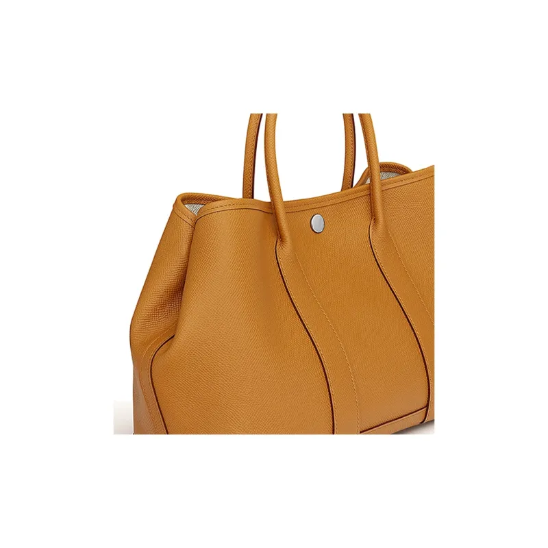 HERMES Garden Party Epsom Calfskin Shoulder Bag Crossbody Bag Handbag Regular Women's 2S Sesame Sesame-Colored-3