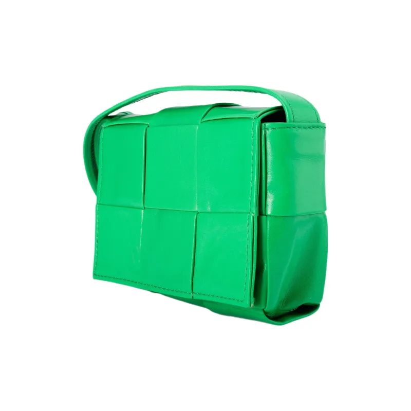 Bottega Veneta With Calfskin Small Block Small Square Bag, Shoulder Bag, Crossbody Bag Mini Men's Parrot Green-2