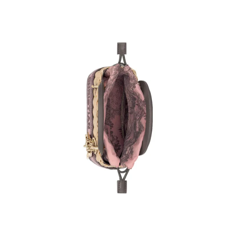 DIOR Lady Dior Wicker Dior Bag Shoulder Bag Crossbody Bag Handbag Mini Women's Natural/Pink/Gray-4