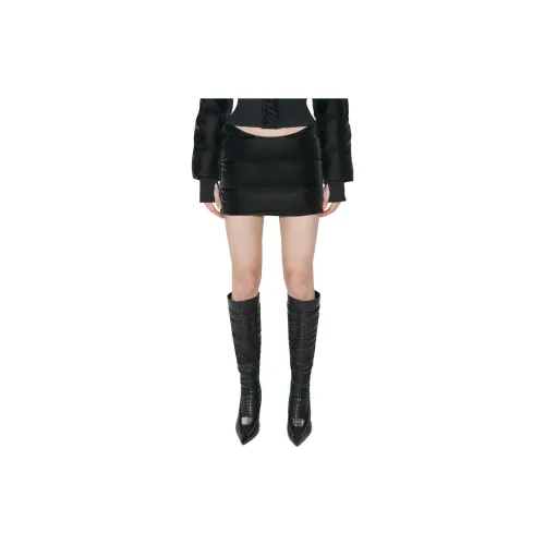 Misbhv Puffer Trinity Latex Padded Miniskirt