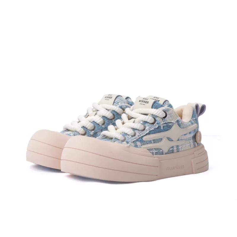 KILLWINNER 'Smile Life' Collection Abrasion Resistant Low Top Skateboard Shoes Unisex Blue-3